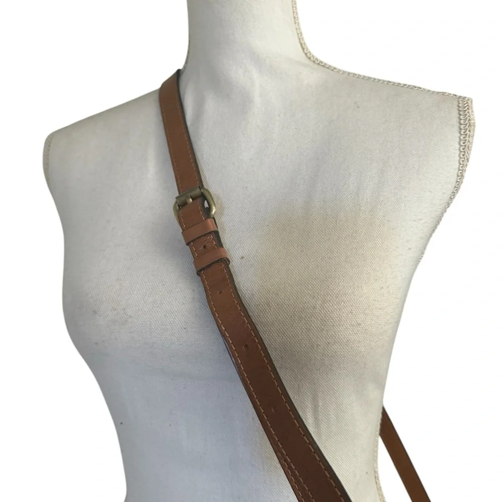 NWT Patricia Nash Brindisi Bucket Leather Bag Crossbody Purse Cognac Distressed - Picture 3 of 15